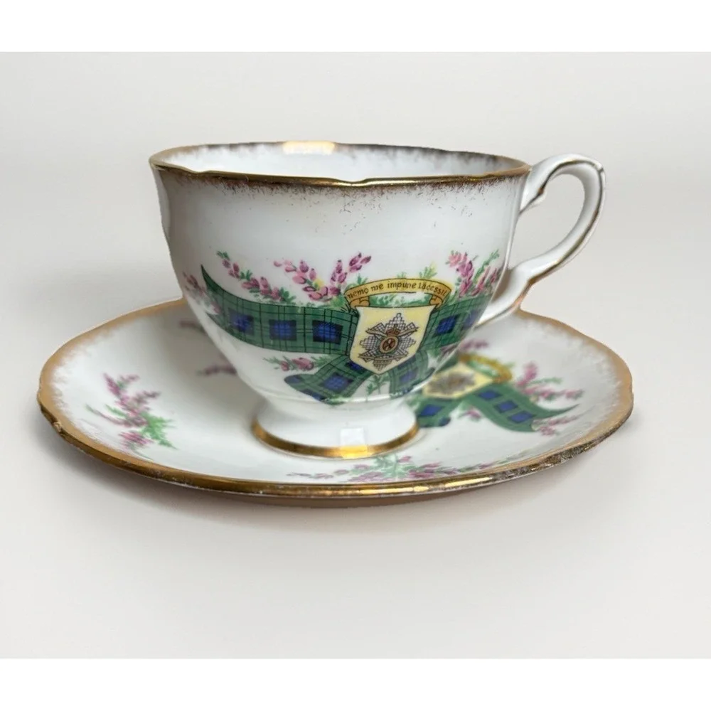 Royal Stafford Black Watch Tartan Tea‎ Cup and Saucer Set England